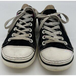 CROCS Black and White Low-Top Lace-Up Sneakers for Women